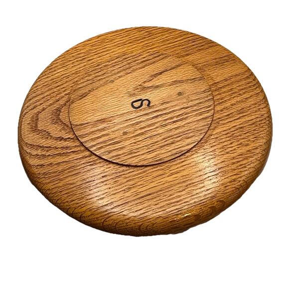 Vintage Artisan Handcrafted Wooden Two Toned Fruit Serving Bowl Farmhouse - Picture 3 of 6